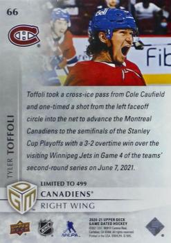 2020-21 Upper Deck Game Dated Moments #66 Tyler Toffoli Back