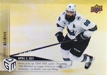 2020-21 Upper Deck Game Dated Moments - Gold #33 Brent Burns Front
