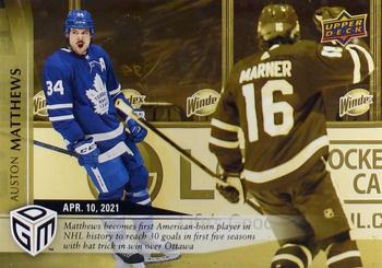 2020-21 Upper Deck Game Dated Moments - Gold #38 Auston Matthews Front