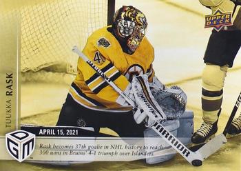 2020-21 Upper Deck Game Dated Moments - Gold #40 Tuukka Rask Front