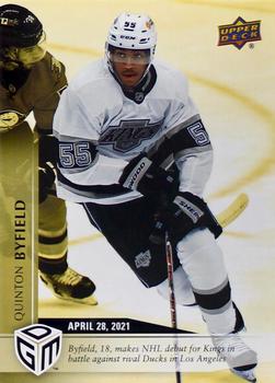 2020-21 Upper Deck Game Dated Moments - Gold #47 Quinton Byfield Front