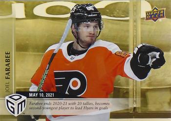 2020-21 Upper Deck Game Dated Moments - Gold #54 Joel Farabee Front