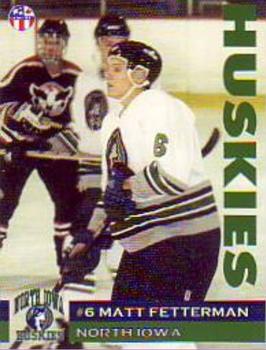 1995-96 North Iowa Huskies (USHL) #6 Matt Fetterman Front
