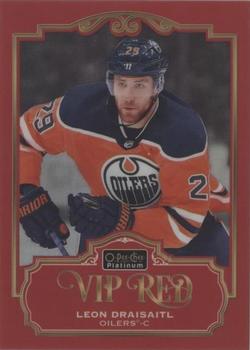 2019-20 O-Pee-Chee Platinum - VIP Red #VIPR-LD Leon Draisaitl Front