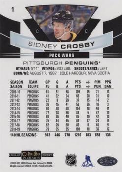 2019-20 O-Pee-Chee Platinum - Pond Hockey Green #1 Sidney Crosby Back
