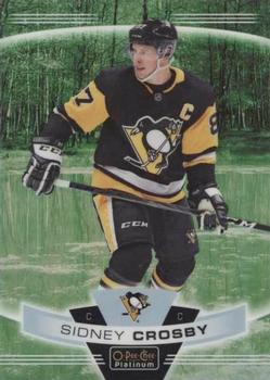 2019-20 O-Pee-Chee Platinum - Pond Hockey Green #1 Sidney Crosby Front