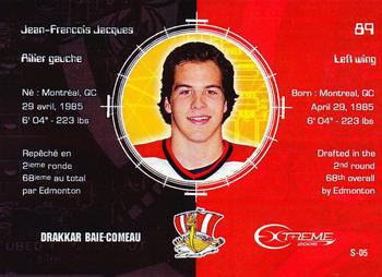 2004-05 Extreme Top Prospects Signature Edition #S-5 Jean-Francois Jacques Back