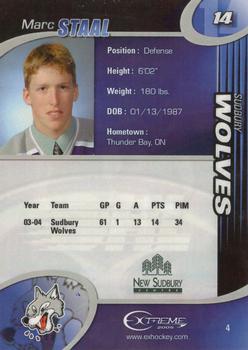 2004-05 Extreme Sudbury Wolves (OHL) #4 Marc Staal Back