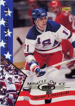 1995 Signature Rookies Miracle on Ice - Gold Medal Set #7 Steve Christoff Front