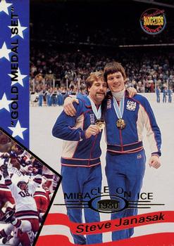 1995 Signature Rookies Miracle on Ice - Gold Medal Set #15 Steve Janaszak Front