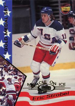 1995 Signature Rookies Miracle on Ice - Gold Medal Set #35 Eric Strobel Front