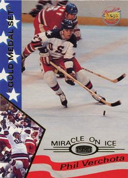 1995 Signature Rookies Miracle on Ice - Gold Medal Set #38 Phil Verchota Front