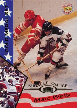 1995 Signature Rookies Miracle on Ice - Gold Medal Set #40 Mark Wells Front