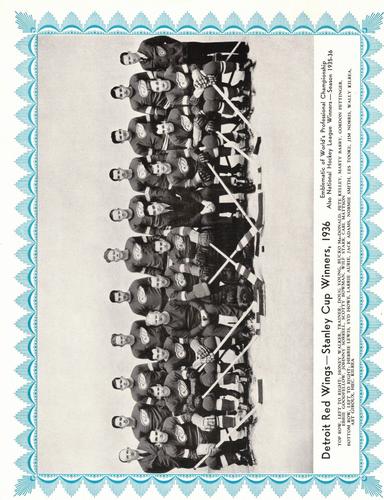 1935-36 CCM Photos (Blue Border) #NNO Stanley Cup Champions 1936 Front