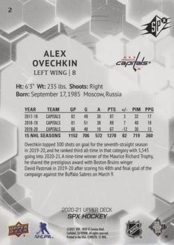 2020-21 SPx #2 Alex Ovechkin Back