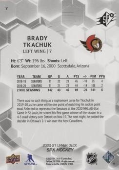2020-21 SPx #7 Brady Tkachuk Back