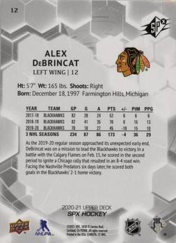 2020-21 SPx #12 Alex DeBrincat Back