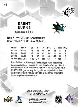 2020-21 SPx #46 Brent Burns Back