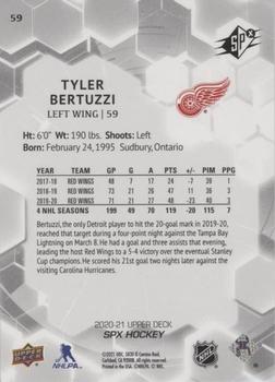 2020-21 SPx #59 Tyler Bertuzzi Back