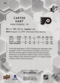 2020-21 SPx #79 Carter Hart Back