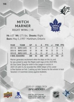 2020-21 SPx #98 Mitch Marner Back
