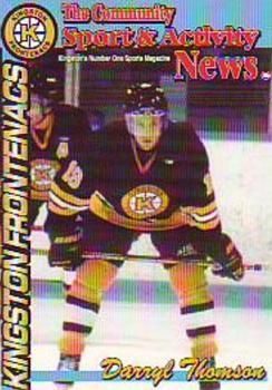 1998-99 The Community Sport & Activity News Kingston Frontenacs (OHL) #NNO Darryl Thomson Front