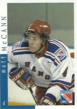2002-03 Canada Trust Kitchener Rangers (OHL) #NNO Matt McCann Front