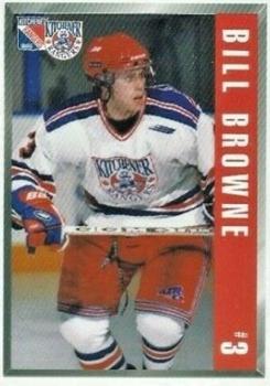 1999-00 Kinsmen Kinette Kitchener Rangers (OHL) #7 Bill Browne Front