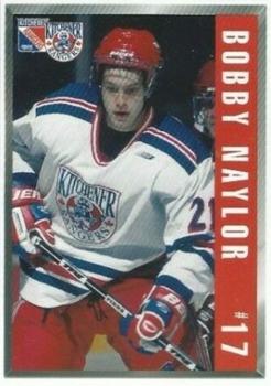 1999-00 Kinsmen Kinette Kitchener Rangers (OHL) #16 Bobby Naylor Front