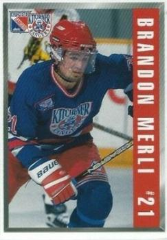 1999-00 Kinsmen Kinette Kitchener Rangers (OHL) #18 Brandon Merli Front