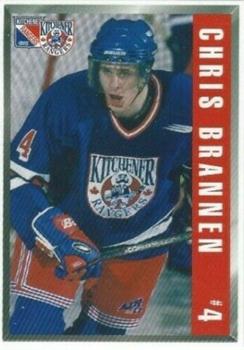 1999-00 Kinsmen Kinette Kitchener Rangers (OHL) #19 Chris Brannen Front