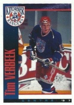 1996-97 Domino's Pizza Kitchener Rangers (OHL) #NNO Tim Verbeek Front