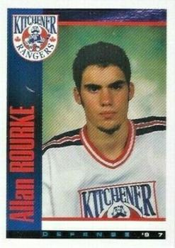 1996-97 Domino's Pizza Kitchener Rangers (OHL) #NNO Allan Rourke Front
