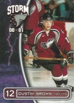 2000-01 M&T Printing Guelph Storm (OHL) #12 Dustin Brown Front
