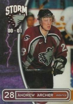2000-01 M&T Printing Guelph Storm (OHL) #24 Andrew Archer Front