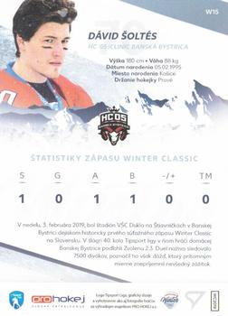 2018-19 SportZoo Tipsport Liga Winter Classic - Autograph #W15 David Soltes Back