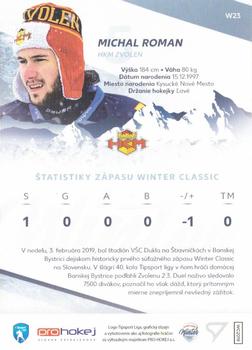 2018-19 SportZoo Tipsport Liga Winter Classic - Autograph #W23 Michal Roman Back