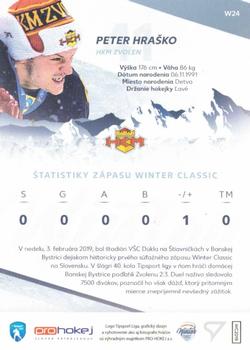 2018-19 SportZoo Tipsport Liga Winter Classic - Autograph #W24 Peter Hrasko Back