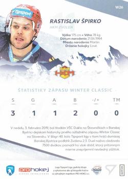 2018-19 SportZoo Tipsport Liga Winter Classic - Autograph #W26 Rastislav Spirko Back