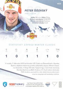 2018-19 SportZoo Tipsport Liga Winter Classic - Autograph #W33 Peter Sisovsky Back