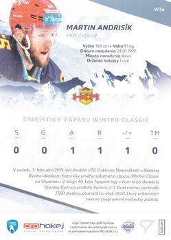 2018-19 SportZoo Tipsport Liga Winter Classic - Autograph #W36 Martin Andrisik Back