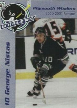 2000-01 Remerica Plymouth Whalers (OHL) #A-08 George Nistas Front