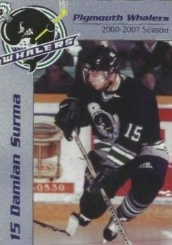 2000-01 Remerica Plymouth Whalers (OHL) #A-11 Damian Surma Front