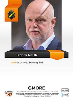 2015-16 Playercards HockeyAllsvenskan #HA-025 Roger Melin Back