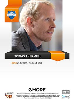 2015-16 Playercards HockeyAllsvenskan #HA-095 Tobias Thermell Back