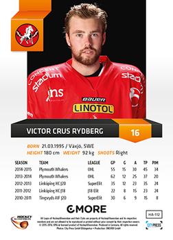 2015-16 Playercards HockeyAllsvenskan #HA-112 Victor Crus Rydberg Back