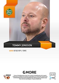 2015-16 Playercards HockeyAllsvenskan #HA-146 Tommy Jonsson Back