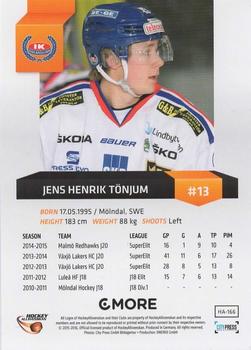 2015-16 Playercards HockeyAllsvenskan #HA-166 Jens Henrik Tönjum Back