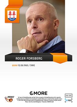 2015-16 Playercards HockeyAllsvenskan #HA-295 Roger Forsberg Back