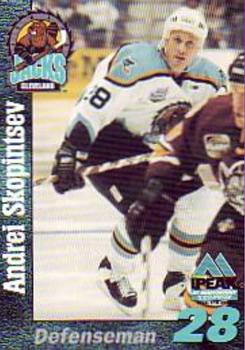 1998-99 Cleveland Lumberjacks (IHL) #21 Andrei Skopintsev Front
